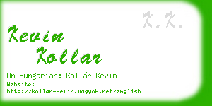 kevin kollar business card